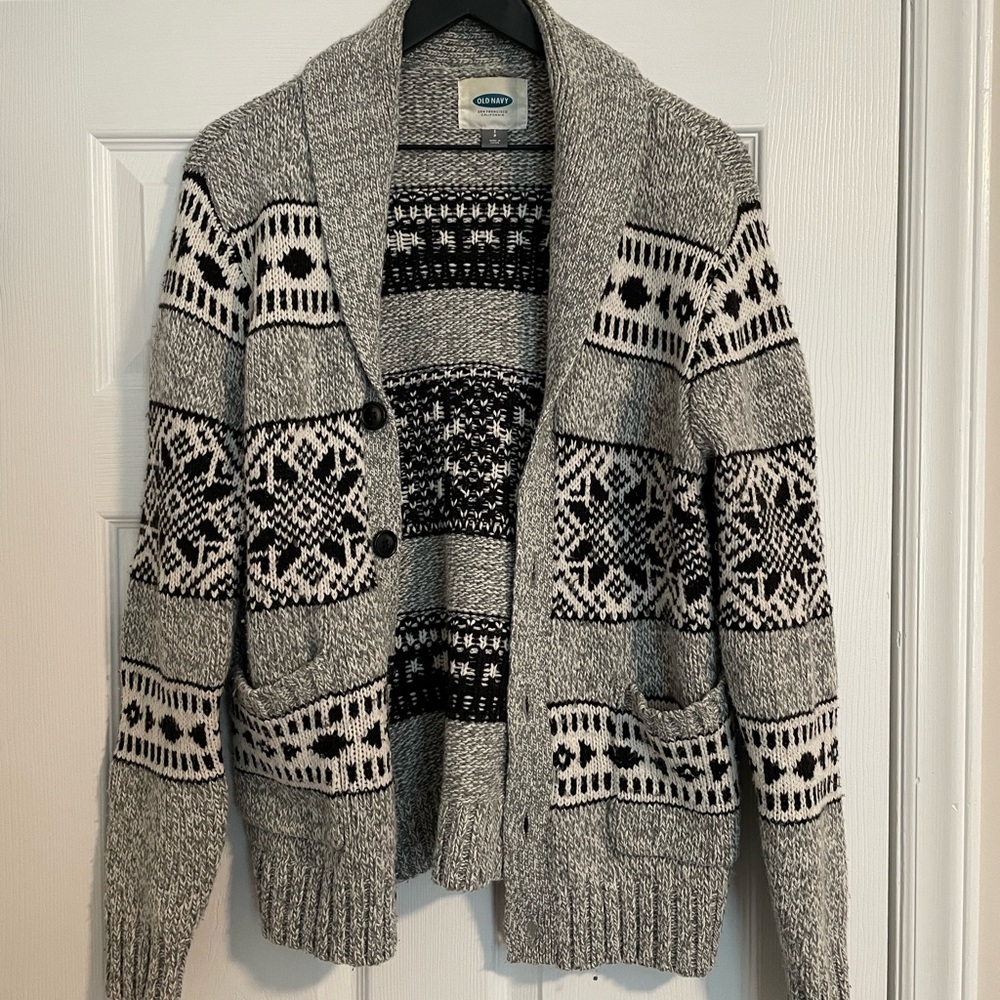 Old Navy Winter/Holiday Shawl Cardigan - Mens